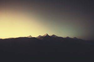 mountain, Landscape, Silhouette