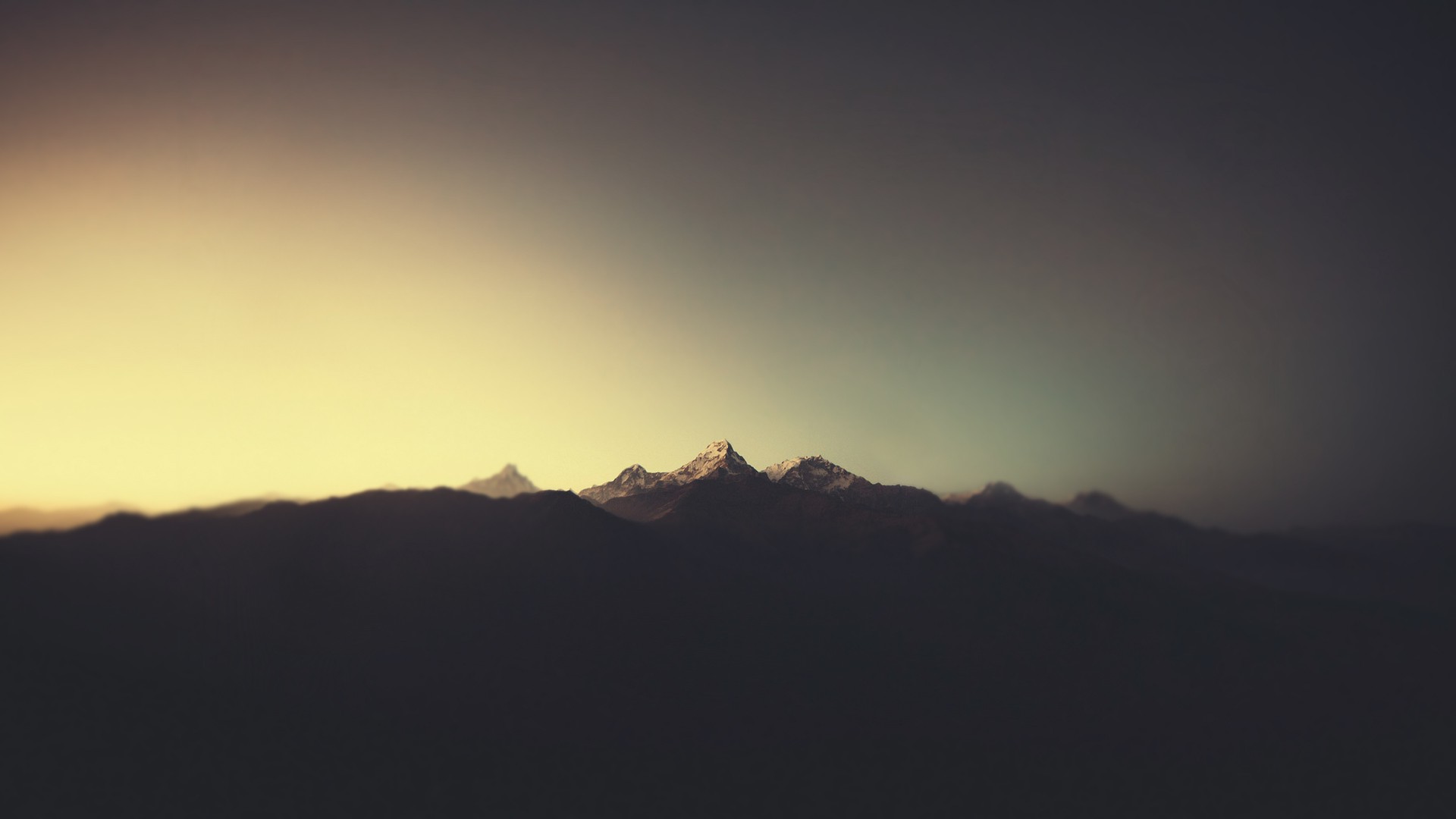 mountain, Landscape, Silhouette Wallpaper