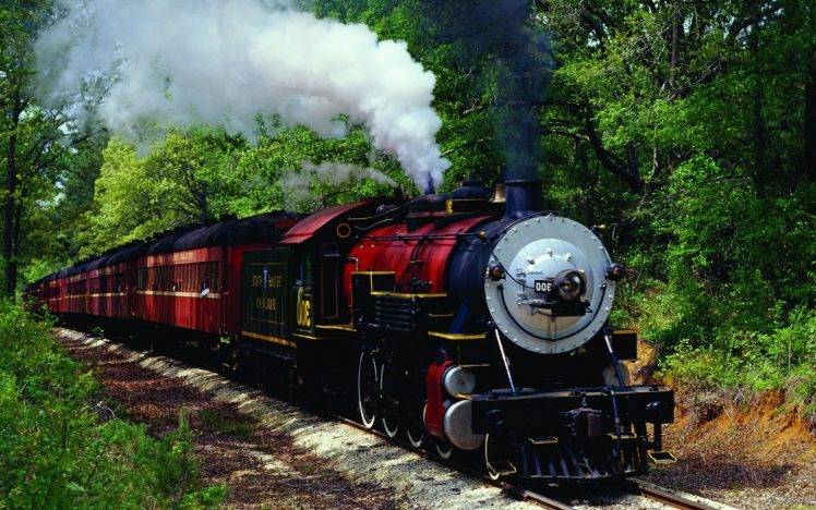train, Vintage, Steam Locomotive, Trees HD Wallpaper Desktop Background