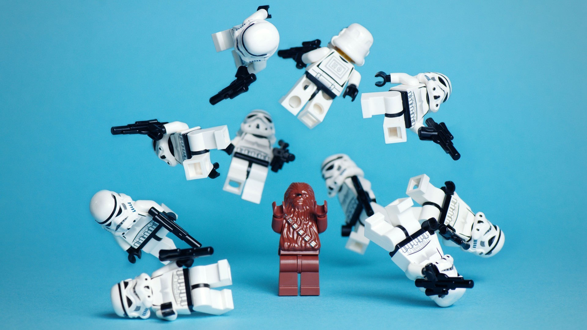 Star Wars, Chewbacca, Stormtrooper, LEGO Wallpaper