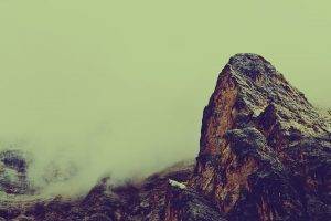 mountain, Landscape, Mist