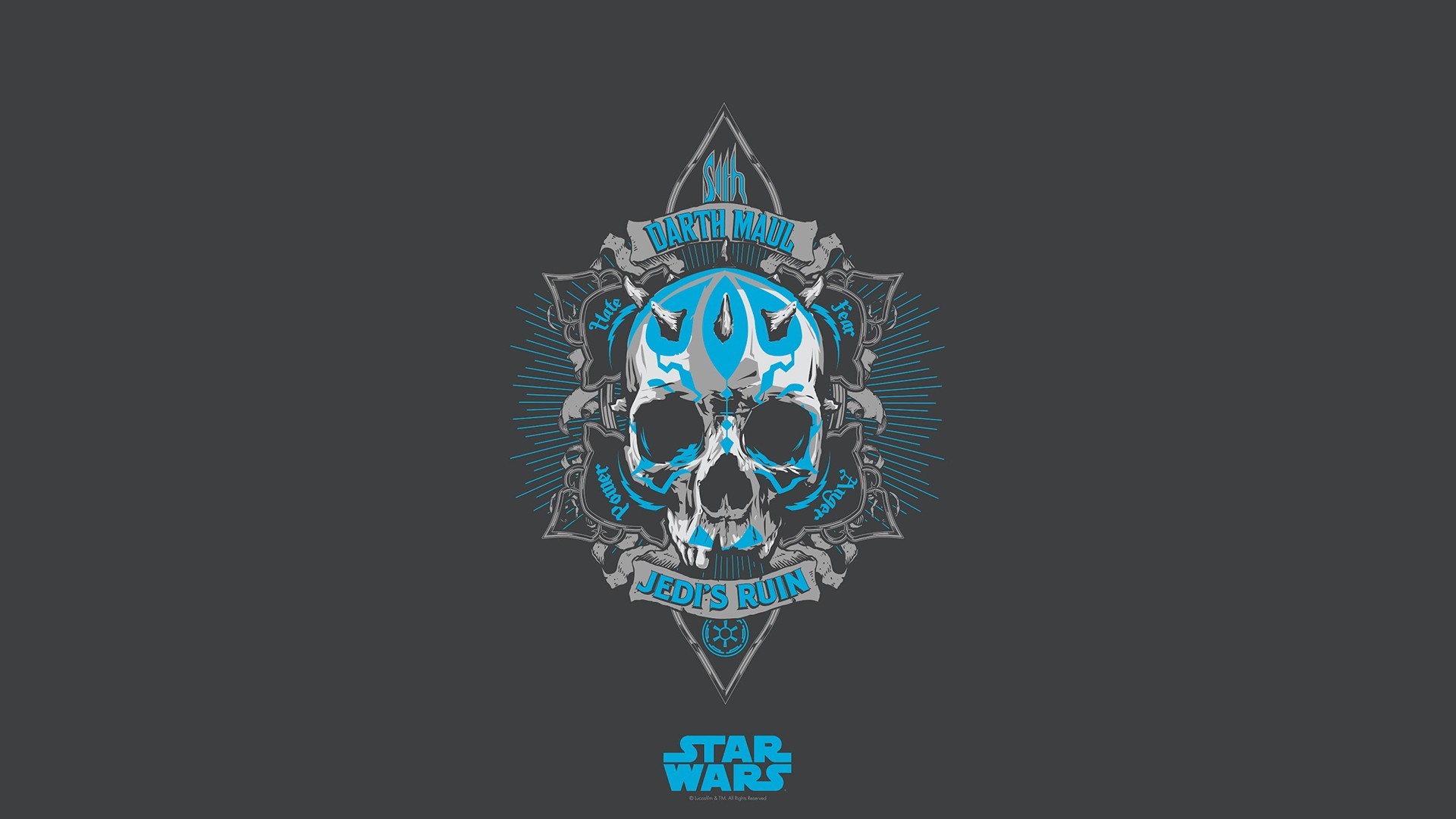 Star Wars, Logo, Darth Maul, Jedi, Sith Wallpaper