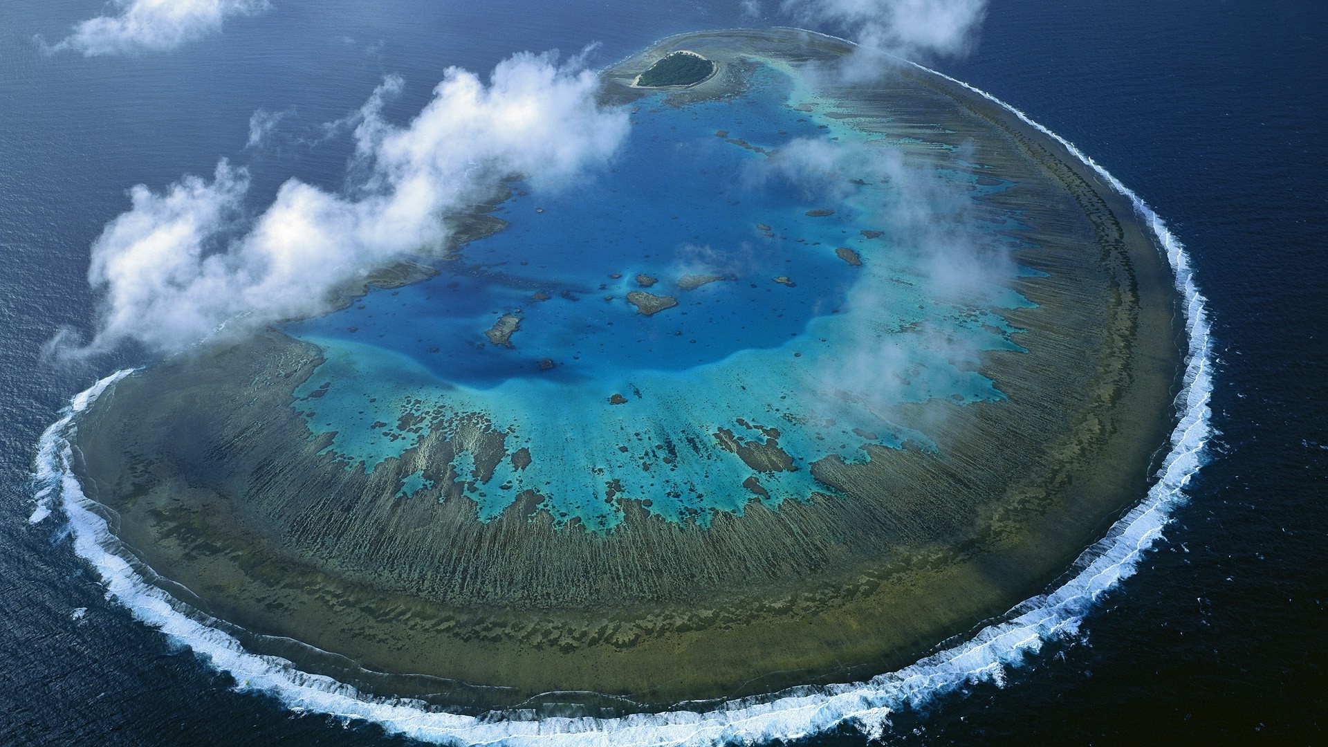 Australia, Anime, Island, Water, Clouds, Landscape, Deserted Island Wallpaper