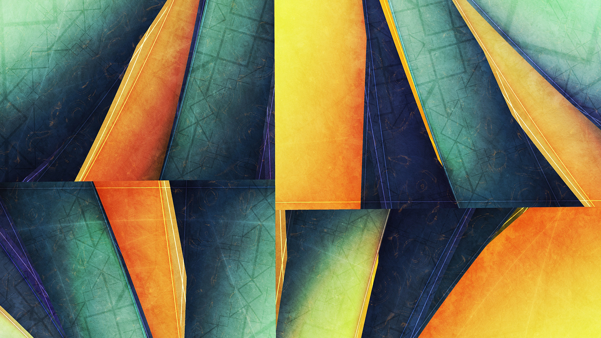 abstract, Pattern, Yellow, Blue Wallpaper