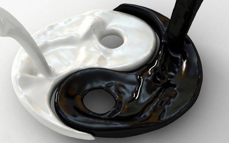 Yin And Yang, Liquid, Abstract HD Wallpaper Desktop Background