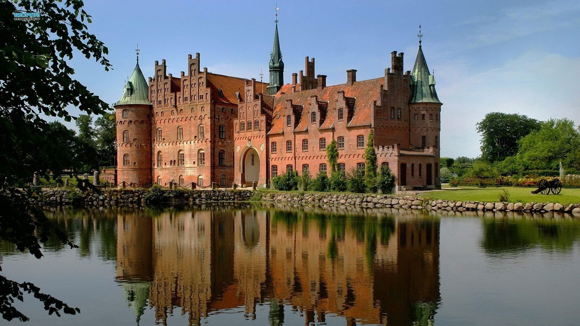 landscape, Building, Egeskov Castle, Denmark, Castle Wallpaper