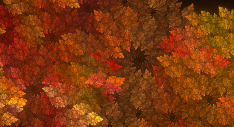 abstract, Fractal, Leaves, Fall HD Wallpaper Desktop Background