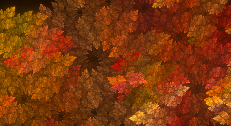 abstract, Fractal, Leaves, Fall HD Wallpaper Desktop Background