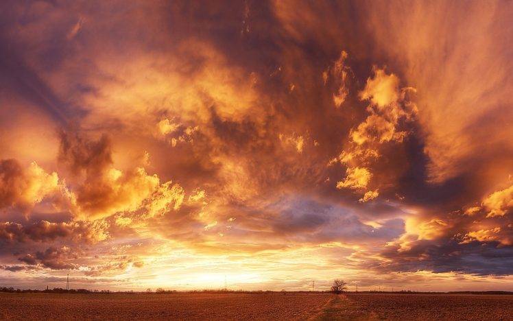 sky, Sunset, Landscape HD Wallpaper Desktop Background