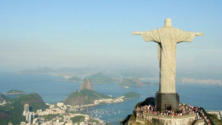 Rio De Janeiro, Brasil, Statue, Christ The Redeemer, Landscape HD Wallpaper Desktop Background