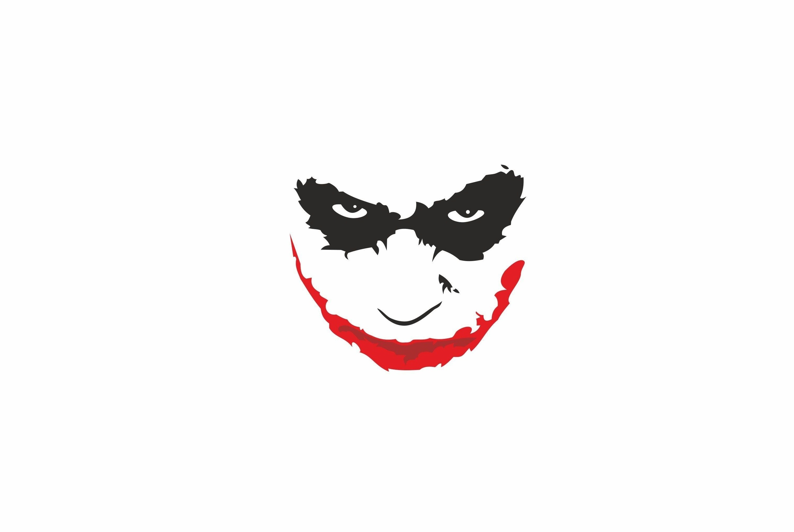 Joker, Red, Black, Eyes, Abstract, Batman, Minimalism Wallpaper