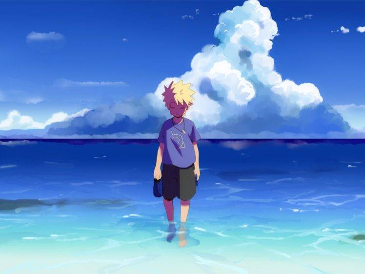 Uzumaki Naruto, Sea, Anime Boys HD Wallpaper Desktop Background