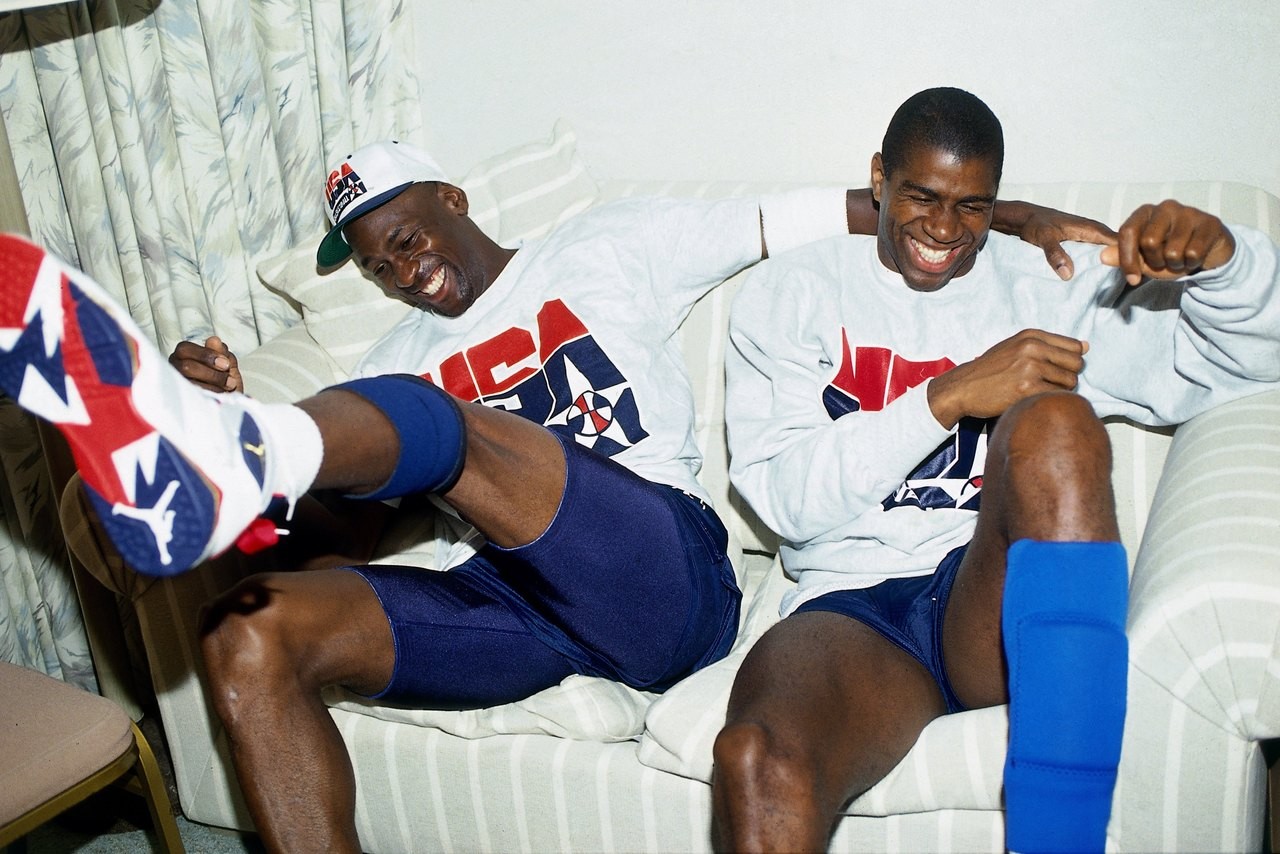 basketball, NBA, USA, Michael Jordan, Magic Johnson Wallpaper