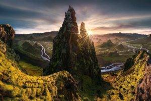 Max Rive, HDR, Landscape, Sunset, River, Mountain, Nature