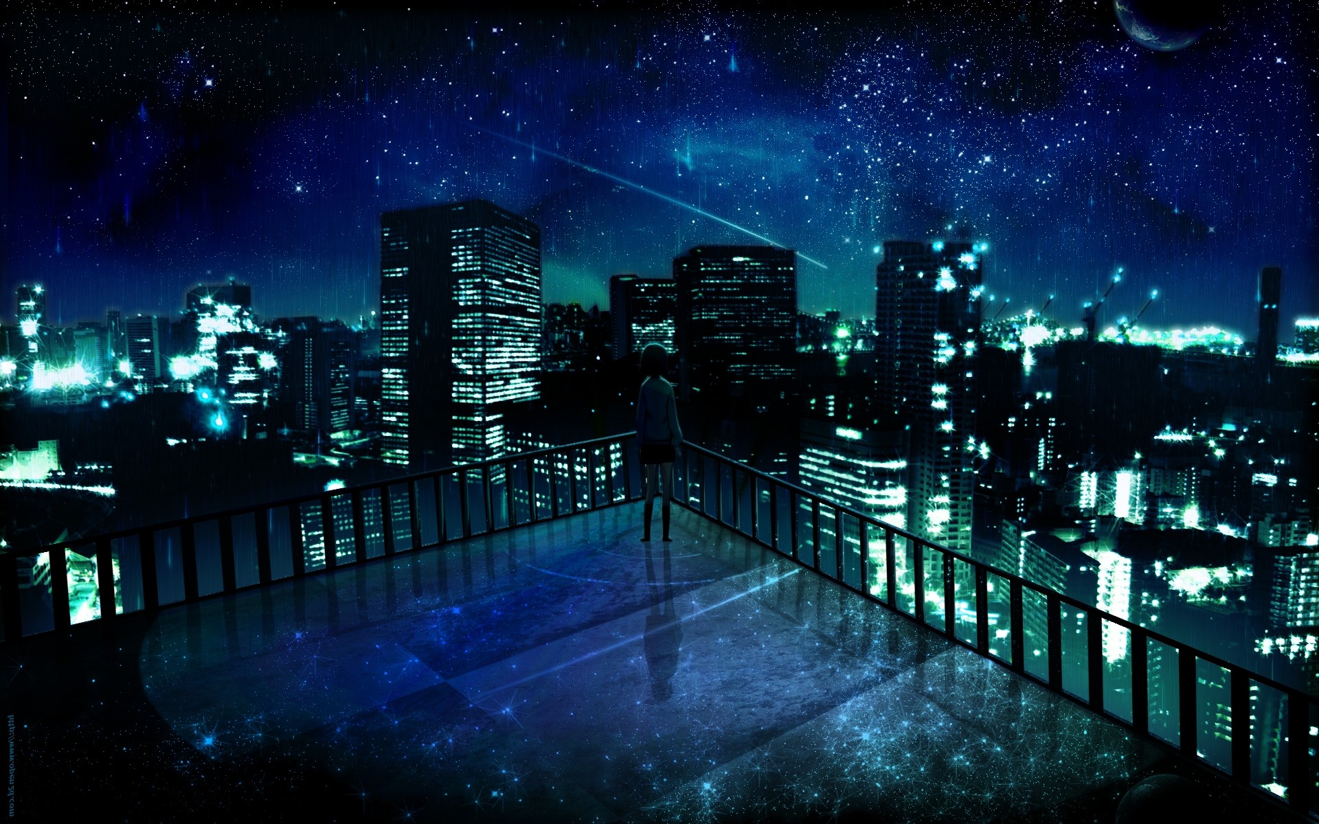 cityscape, Stars, Anime, Building Wallpapers HD / Desktop and Mobile
