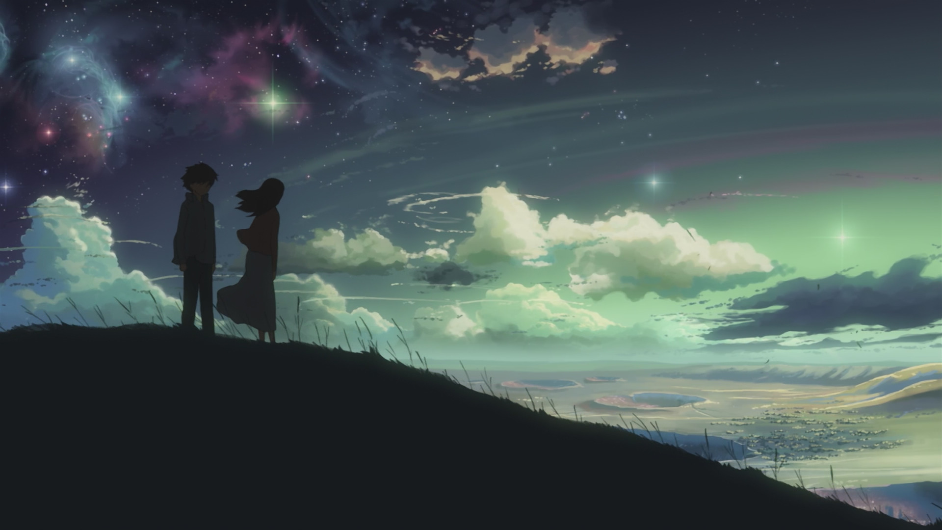 space, Anime, Stars, 5 Centimeters Per Second Wallpaper