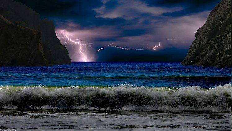 landscape, Beach, Sea, Storm HD Wallpaper Desktop Background