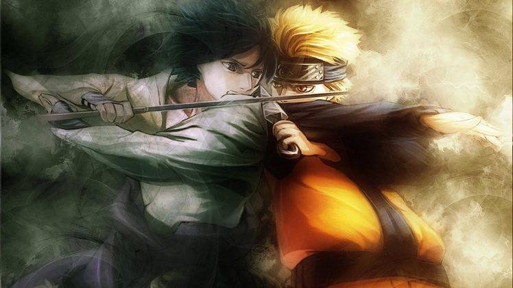 Naruto Shippuuden, Uzumaki Naruto, Uchiha Sasuke, Anime HD Wallpaper Desktop Background