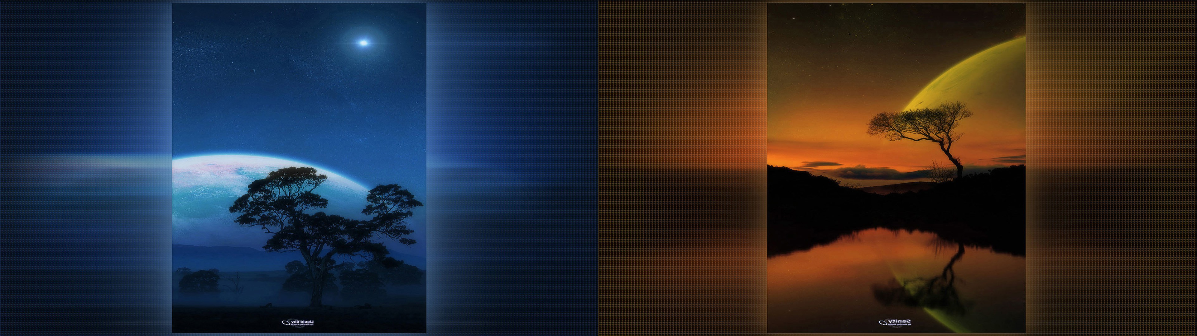 landscape, Night, Dusk Wallpaper