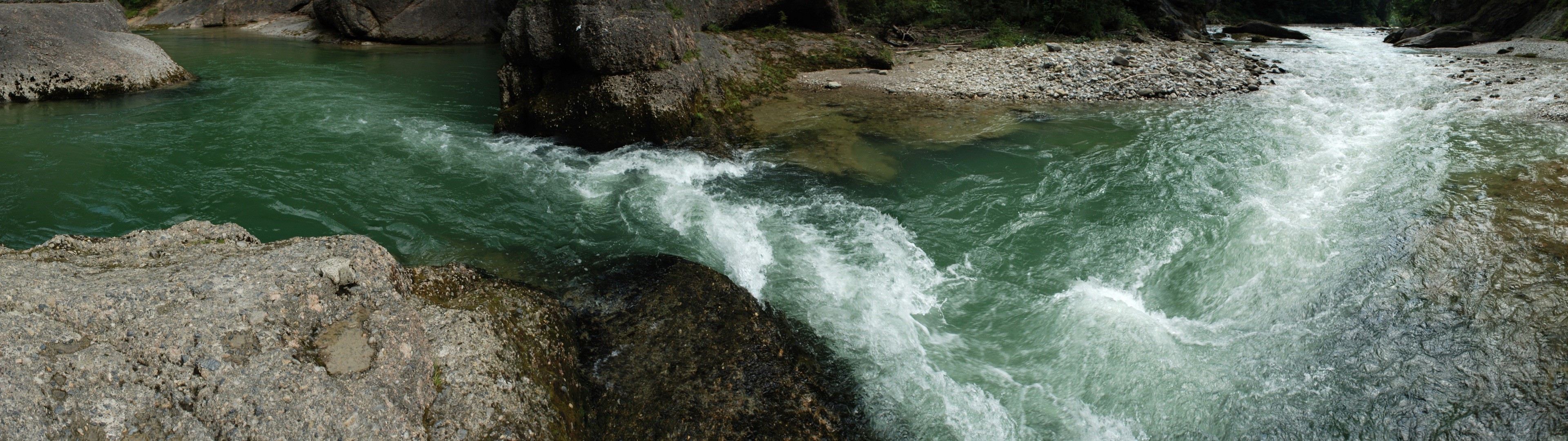 river, Rock, Anime, Nature, Landscape Wallpaper