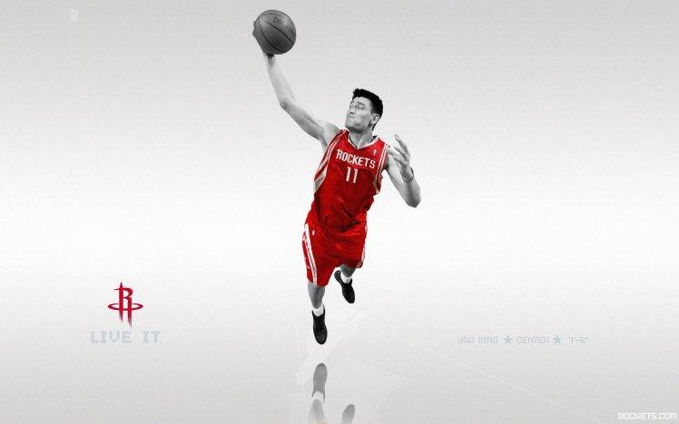 NBA, Basketball, Yao Ming, Houston, Houston Rockets, Rockets, Sports HD Wallpaper Desktop Background