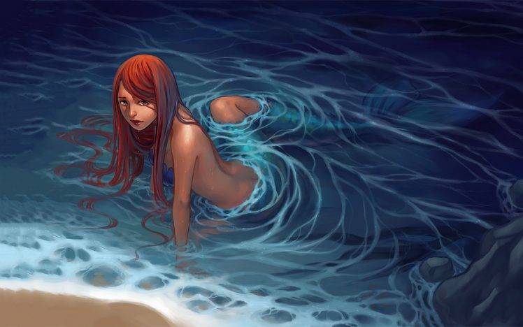 women, Anime, Mermaids HD Wallpaper Desktop Background