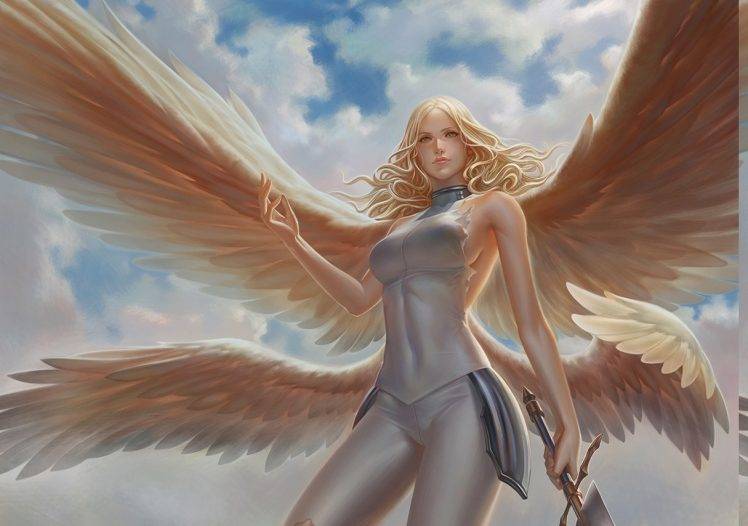 teresa, Digital Art, Claymore (anime), Wings, Sword HD Wallpaper Desktop Background