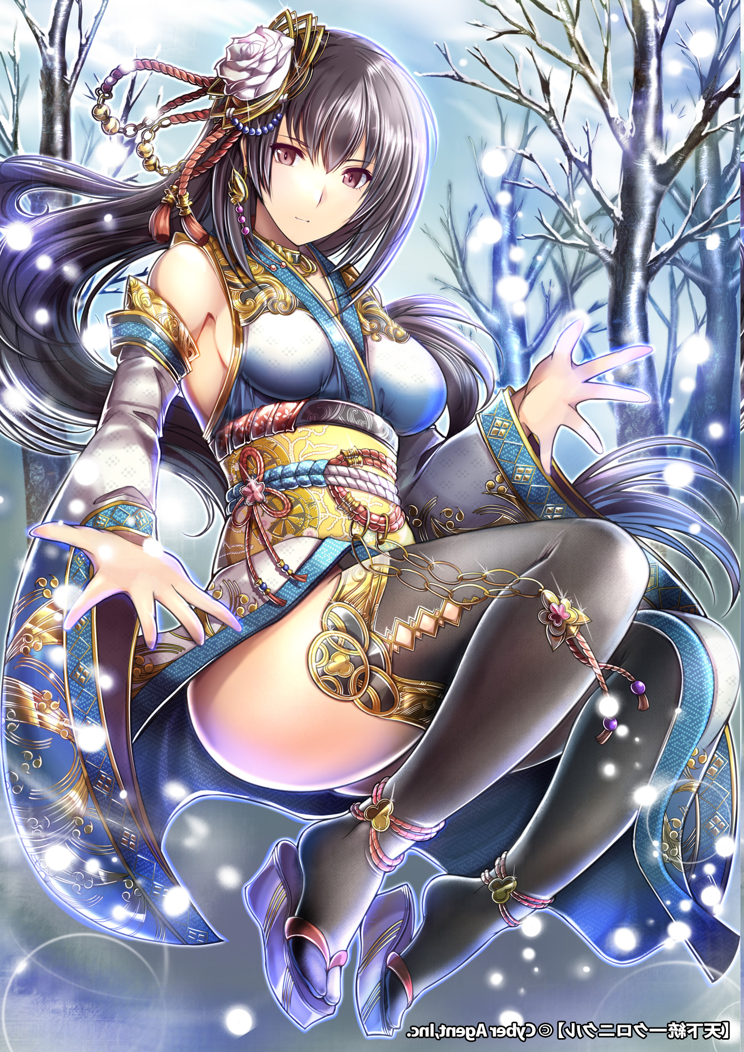 thigh highs, Japanese Clothes, Anime Girls, Anime, Dark Hair, Women Wallpapers HD / Desktop and ...