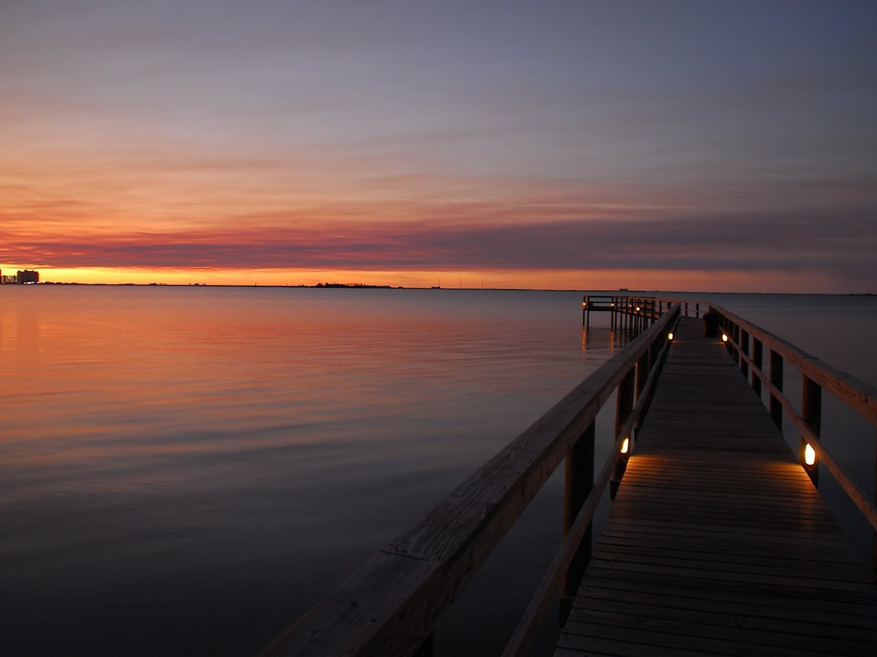 landscape, Sunset, Sea, Nature Wallpaper