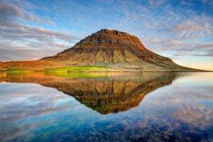 landscape, Mountain, Kirkjufell, Iceland, Lake