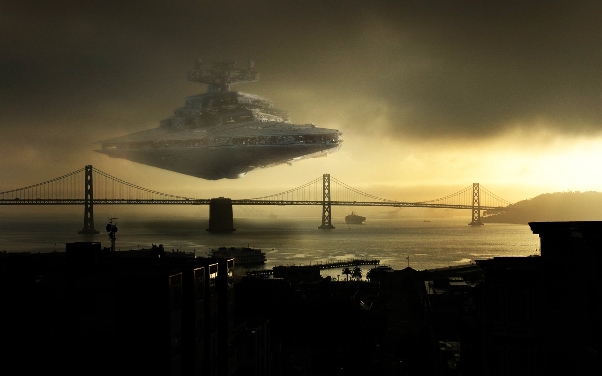 Star Wars, Star Destroyer, San Francisco Wallpaper