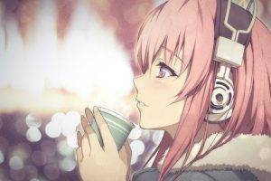 Nitroplus, Super Sonico, Pink Hair, Profile, Anime Girls