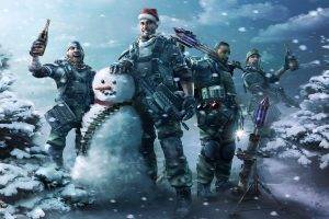 snowman, Snow, Christmas, Army Gear, Army, Wine, Gun, Winter, Ammunition, Ammobelt, Killzone