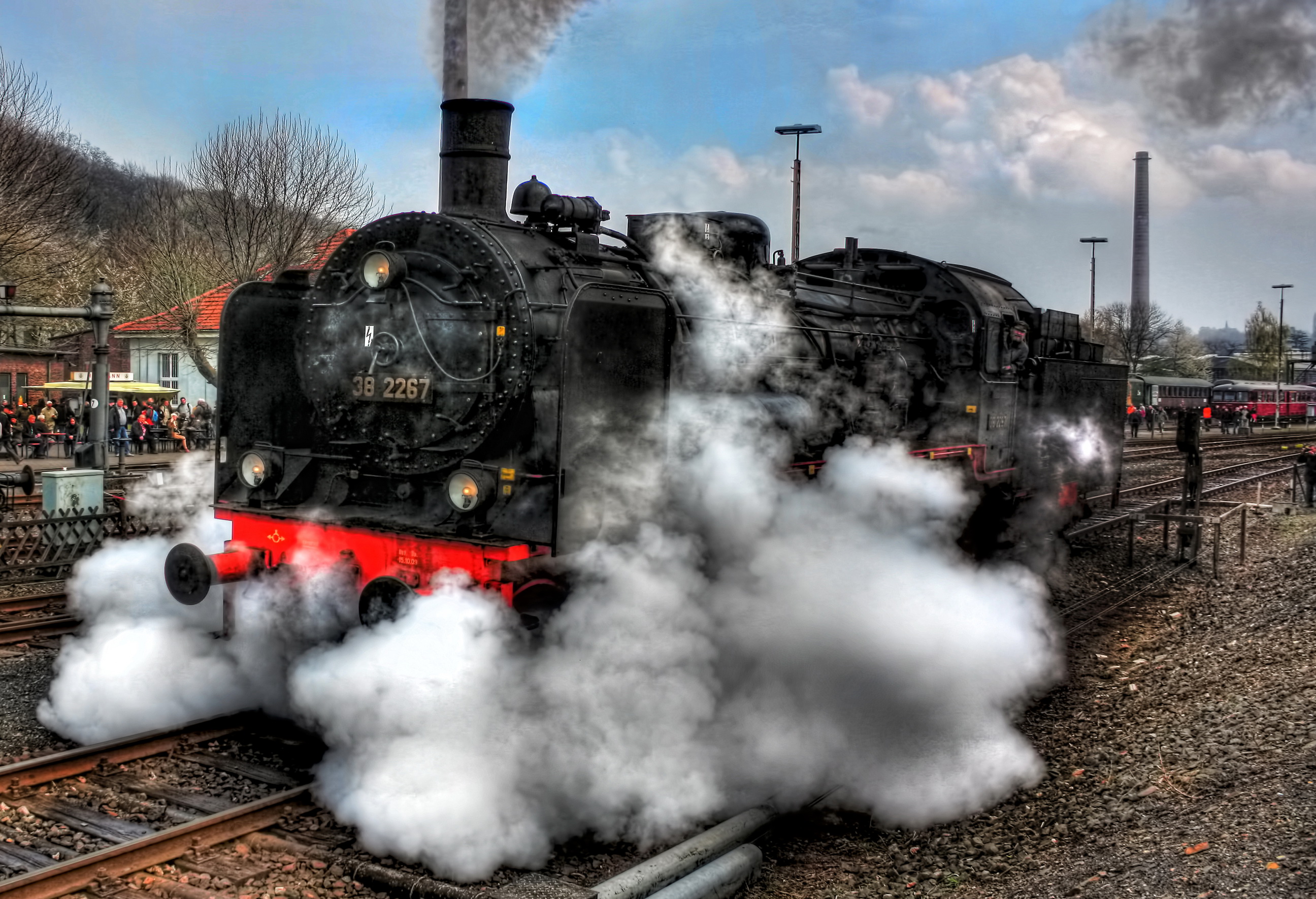 steam Locomotive, Vintage, HDR Wallpaper