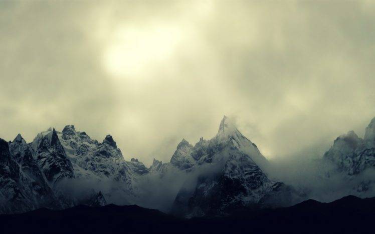 landscape, Mountain, Clouds, Snow HD Wallpaper Desktop Background