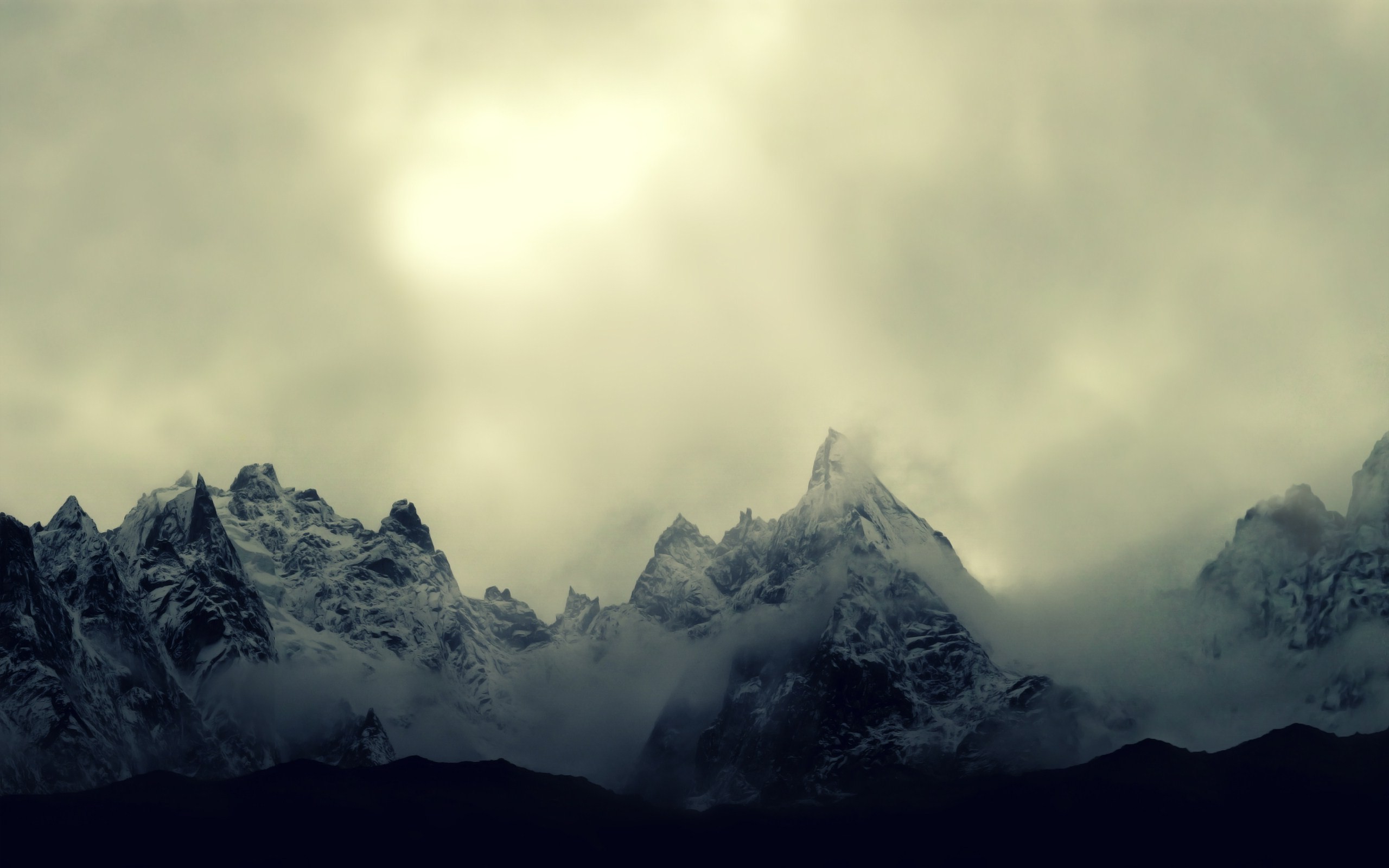 landscape, Mountain, Clouds, Snow Wallpaper