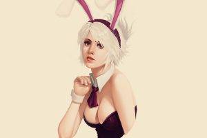 anime, Bunny Ears, Women, White Background, League Of Legends, Riven, Video Games