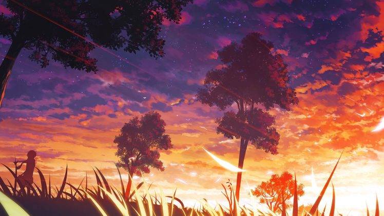 trees, Anime, Manga, Forest HD Wallpaper Desktop Background
