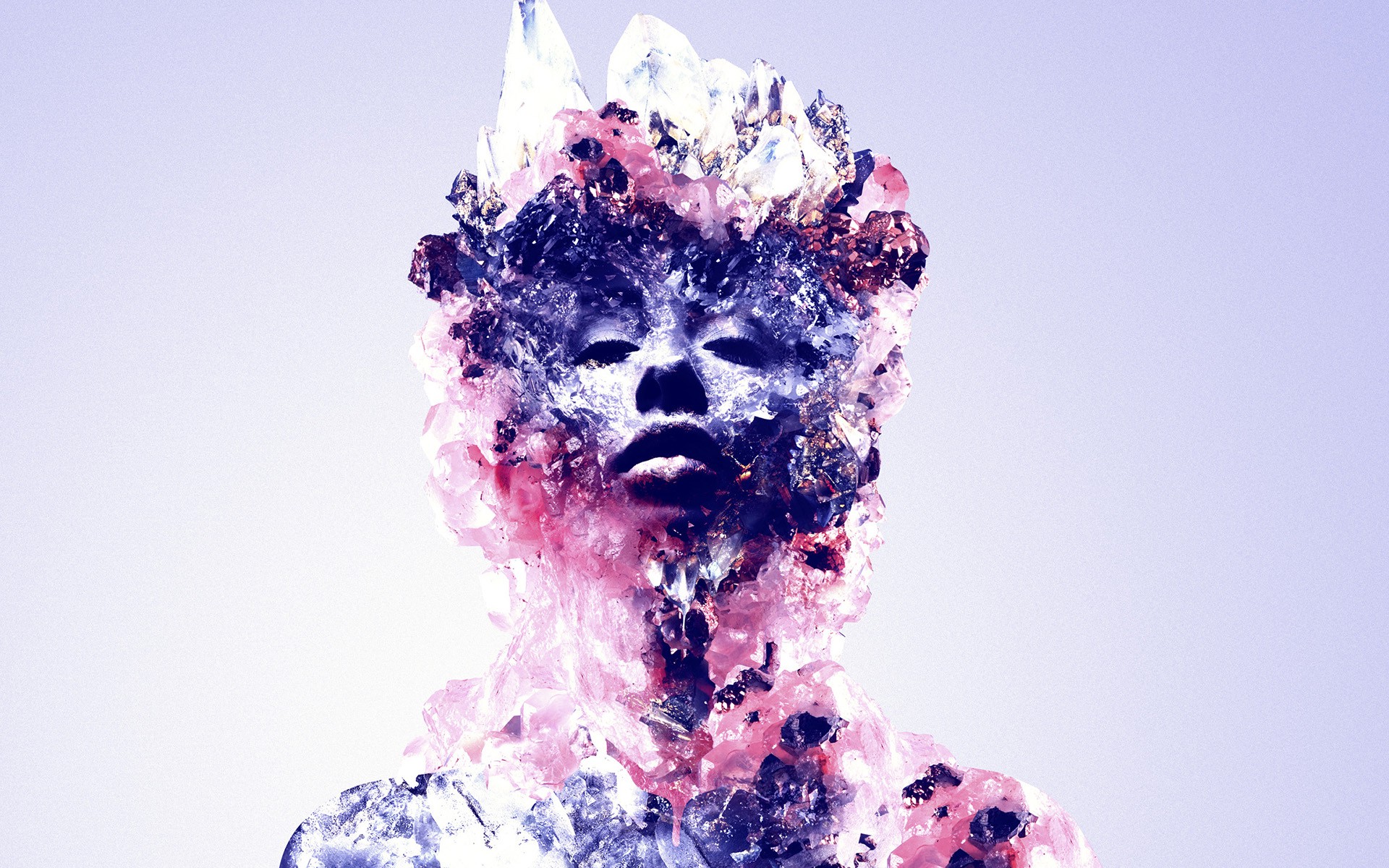 Justin Maller, Abstract, Digital Art, Face, Crystal Wallpaper