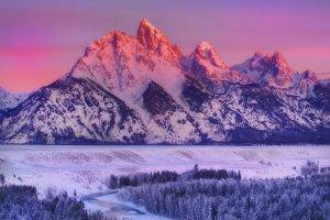 mountain, Winter, Landscape