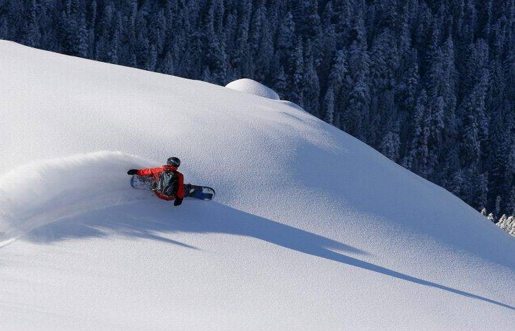 snow, Snowboarding, Trees, Landscape HD Wallpaper Desktop Background
