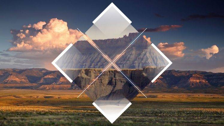 landscape, Rock Formation, Mountain, Clouds, Polyscape HD Wallpaper Desktop Background
