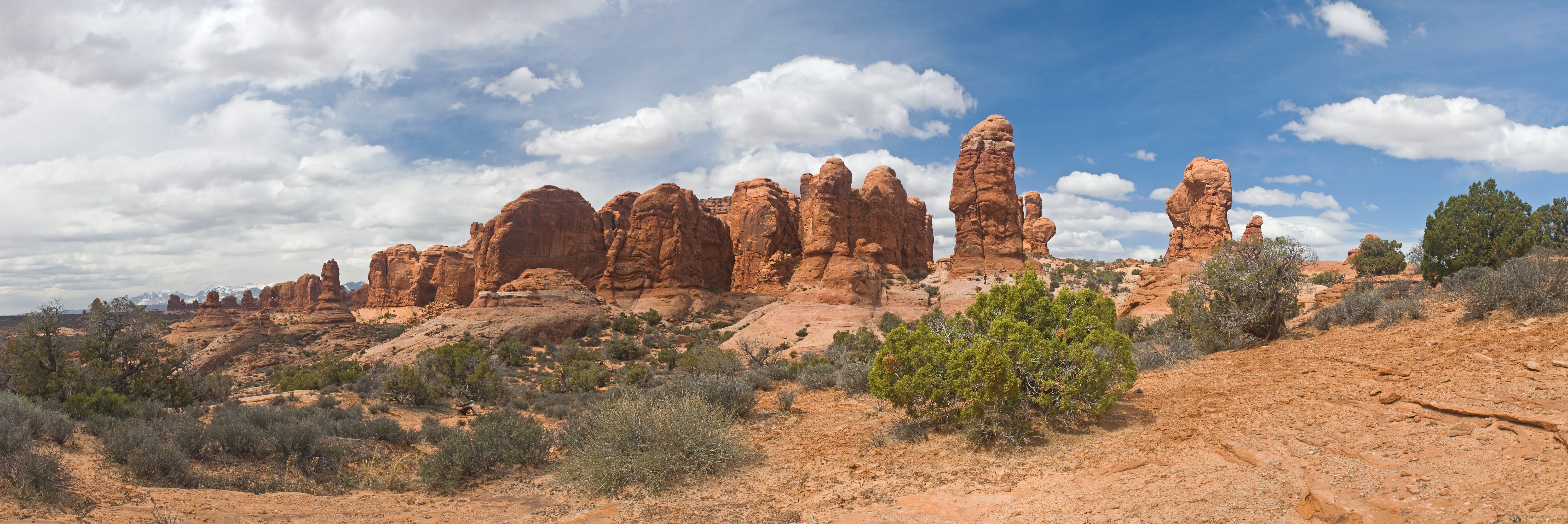 desert, Rock Formation, Landscape, Multiple Display, Panoramas, Arches National Park, Utah Wallpaper