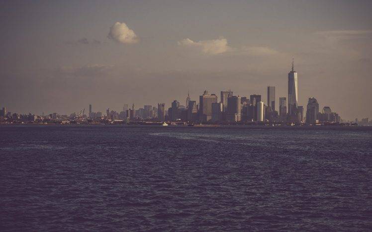 cityscape, Landscape, Sea, Building, New York City, USA HD Wallpaper Desktop Background