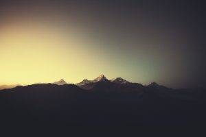 landscape, Nature, Mountain, Sunset, Sunrise, Sunlight, Blurred, Nepal, Himalayas, Climbing, Rock