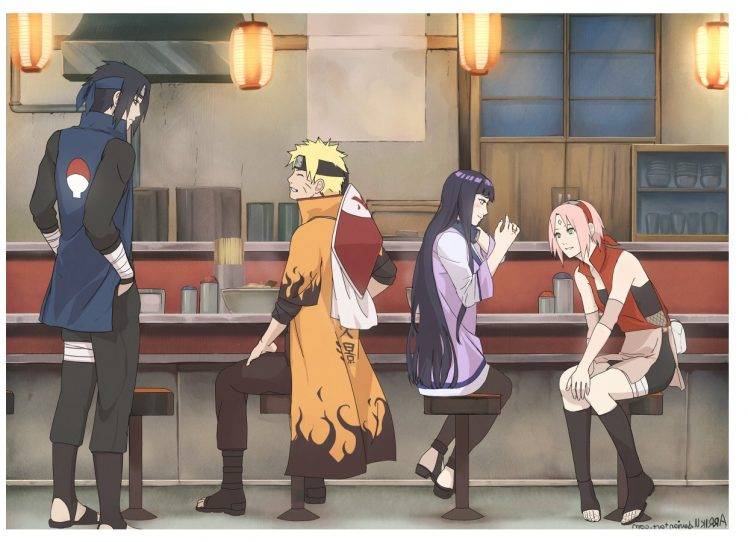 Naruto Shippuuden, Uzumaki Naruto, Uchiha Sasuke, Hyuuga Hinata, Haruno Sakura, Anime, Anime Girls HD Wallpaper Desktop Background