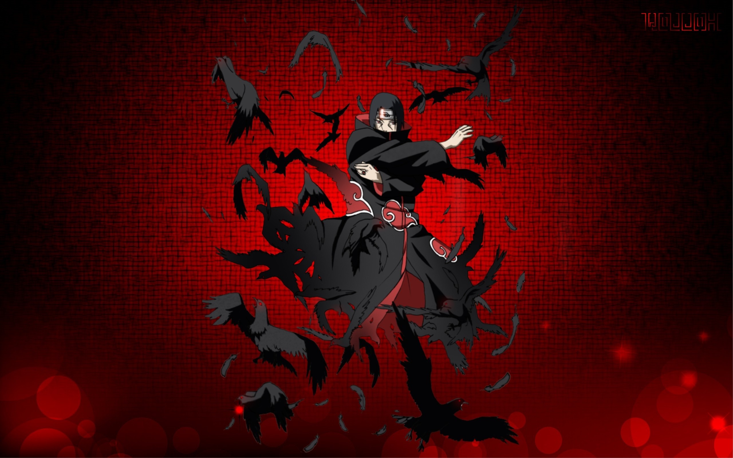 66927 Naruto_Shippuuden Uchiha_Itachi anime anime_boys Akatsuki raven