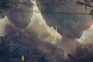 artwork, Apocalyptic, Cityscape, Morning, Anime, Kuldar Leement