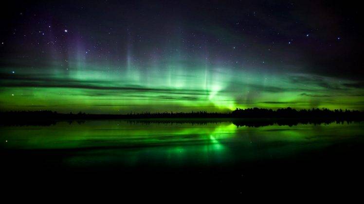 aurorae, Sky, Nature, Landscape, Reflection, Norway HD Wallpaper Desktop Background