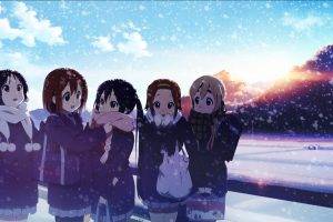 anime Girls, Anime, K ON!, Akiyama Mio, Hirasawa Yui, Nakano Azusa, Tainaka Ritsu, Kotobuki Tsumugi, Winter